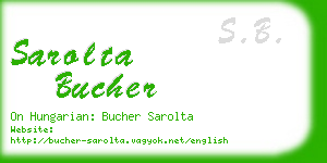 sarolta bucher business card